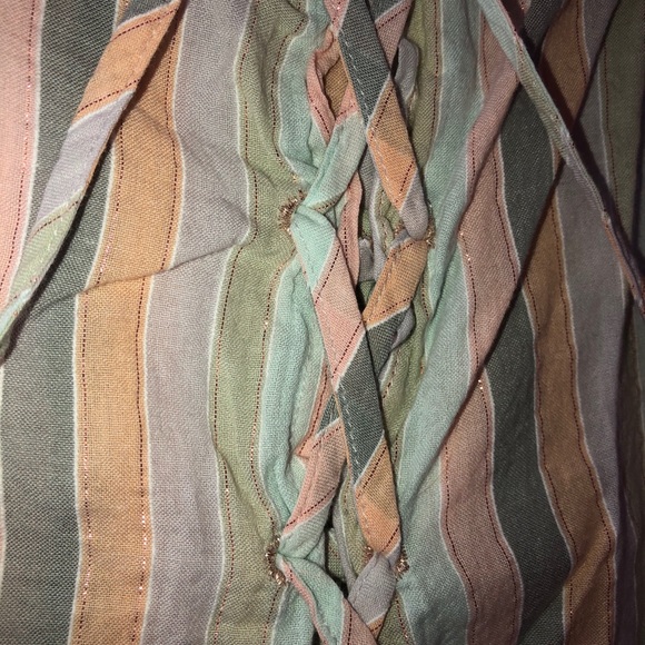 LUCKY BRAND PASTEL STRIPE LUREX TANK TOP - Picture 7 of 8